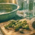 Olives cassées recette : saumure maison, olives vertes et bocaux stérilisés