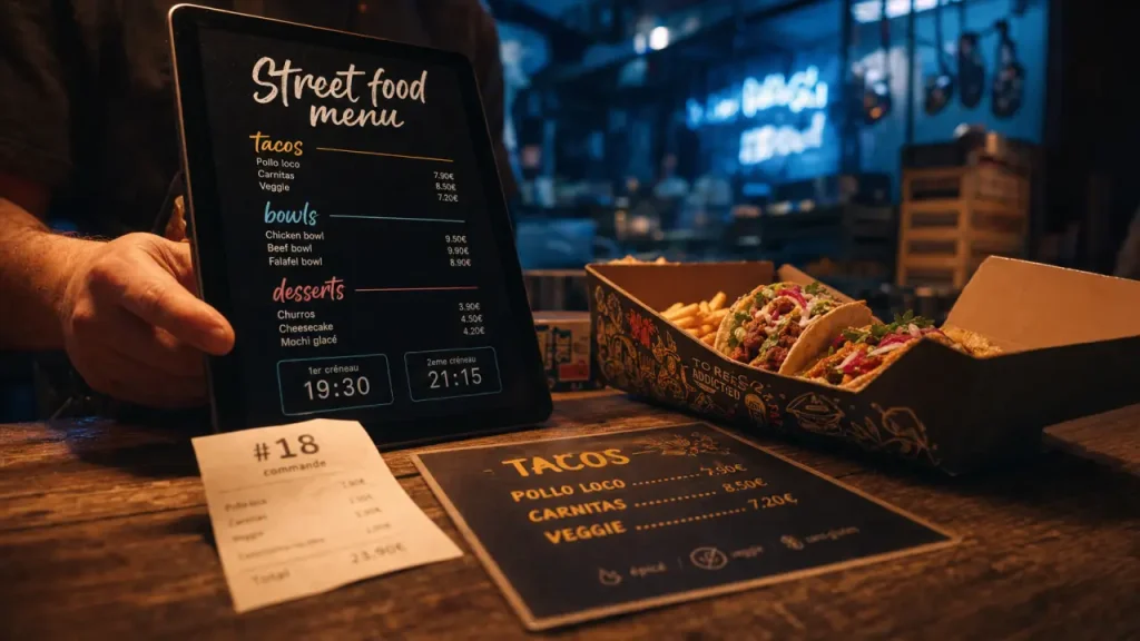 Street food menu : les plats, les horaires, la livraison et les frais à vérifier avant de commander