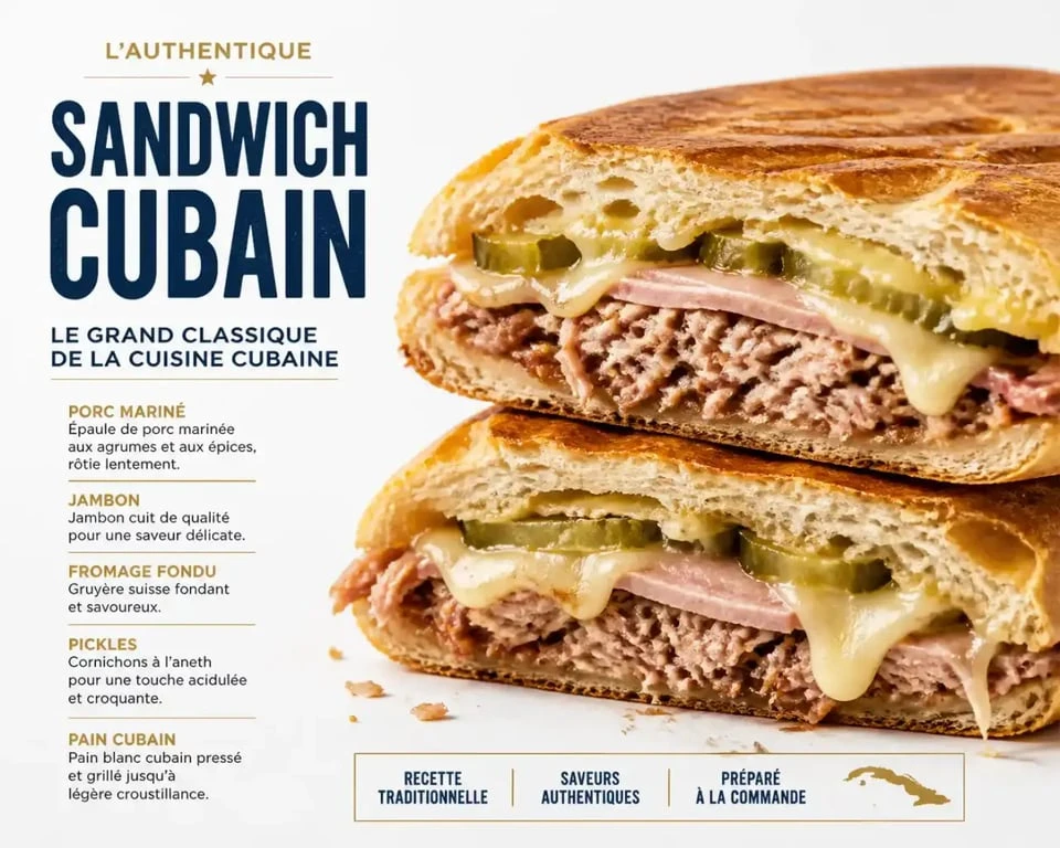 Sandwich cubain traditionnel chez Little Havana, street food à Paris 2e