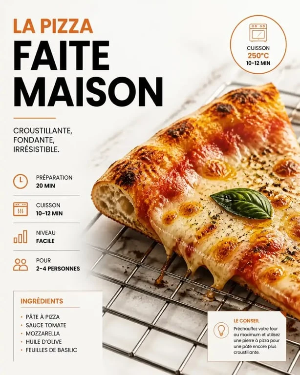 Part de pizza réchauffée au four avec une croûte croustillante et du fromage fondant