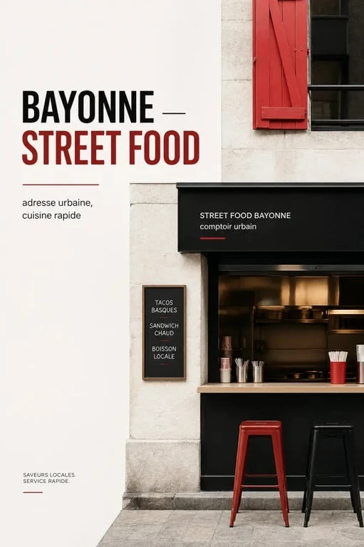 South Street Food à Bayonne, vue éditoriale du restaurant pour identifier l’établissement