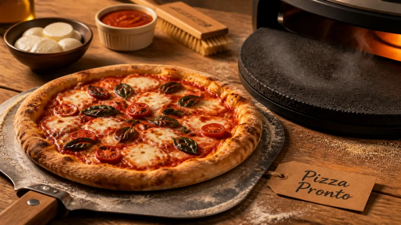 Four a pizza tefal avec pierre rotative pour croûte croustillante