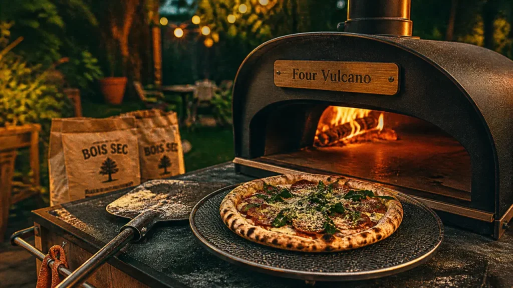 Four a pizza Vulcano : cuisson au feu de bois