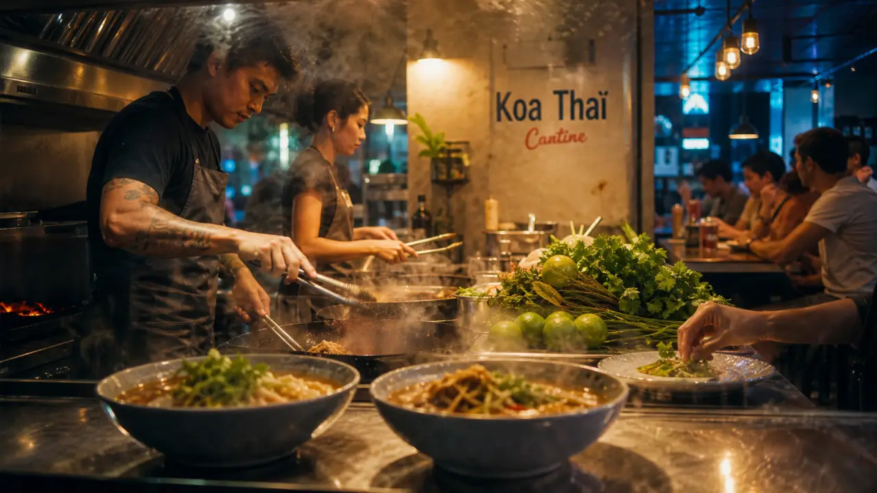 Koa Thaï street food cantine à Strasbourg : bols thaï fumants et cuisine ouverte