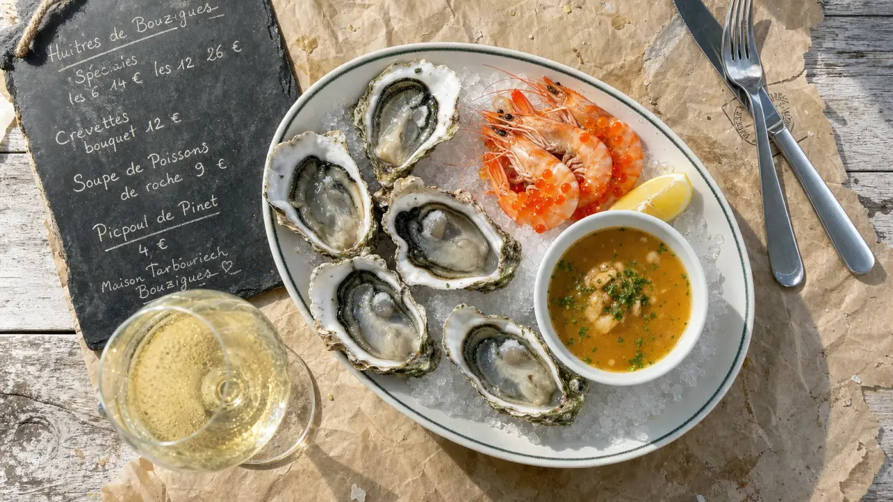 La mer street food coquillages : huîtres à 1 € au Vieux-Port
