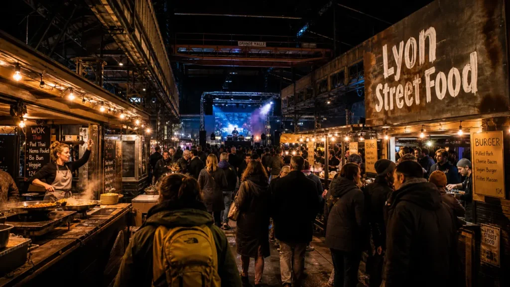Lyon Street Food Festival 2026 aux Grandes Locos : visiteurs et stands street food