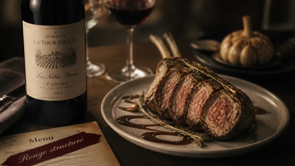 Quel vin servir avec le gigot d’agneau : bouteille rouge structuré