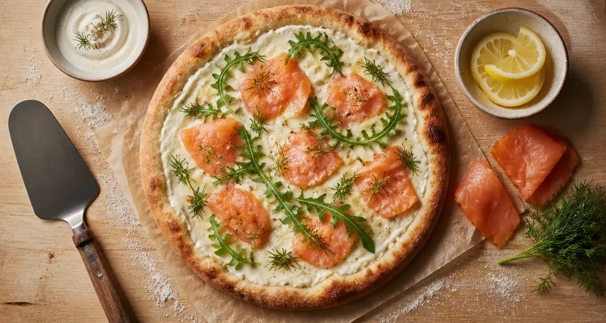 Recette pizza saumon maison : pizza au saumon fumé, mozzarella fondue