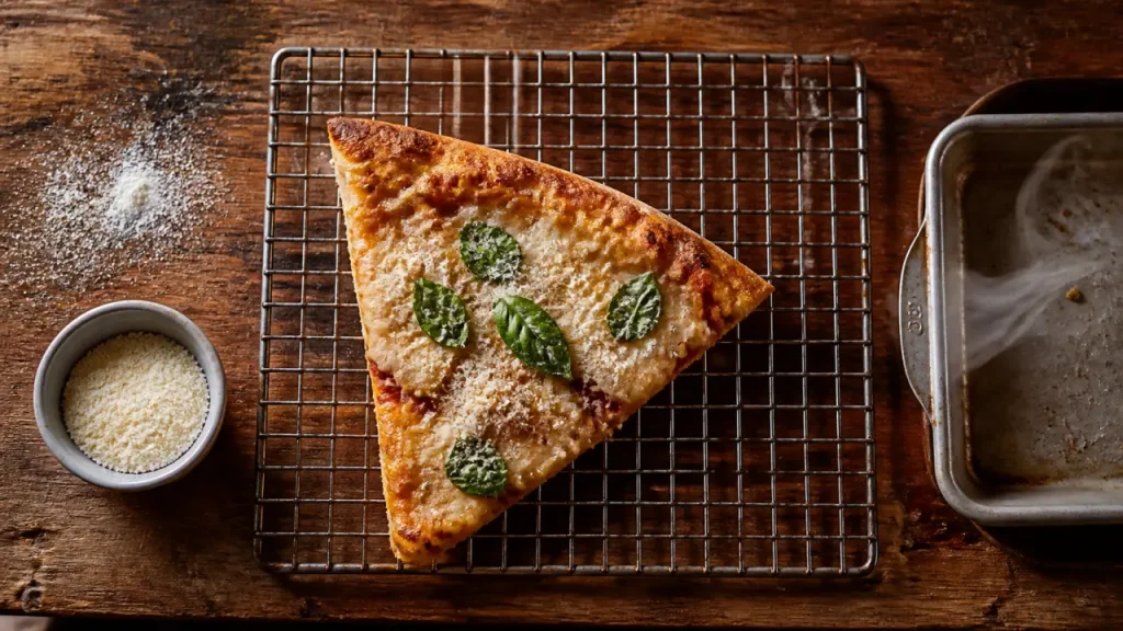 Rechauffer pizza au four : croûte dorée croustillante, fromage qui bouillonne