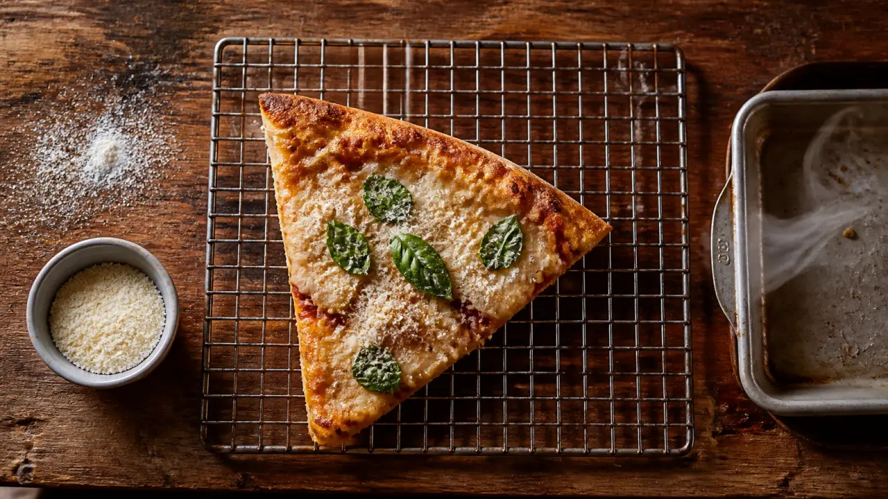 Rechauffer pizza au four : croûte dorée croustillante, fromage qui bouillonne