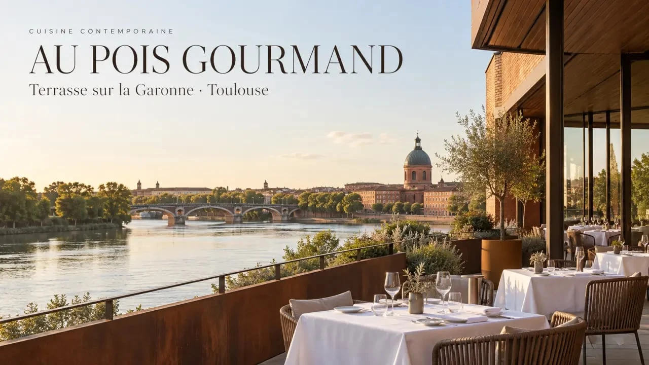 Au Pois Gourmand restaurant gastronomique à Toulouse avec terrasse au bord de la Garonne