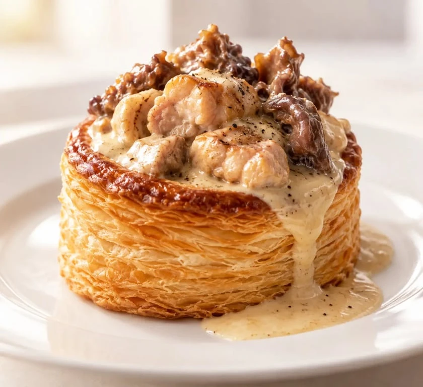 Vol-au-vent au ris de veau du restaurant gastronomique Solides à Toulouse