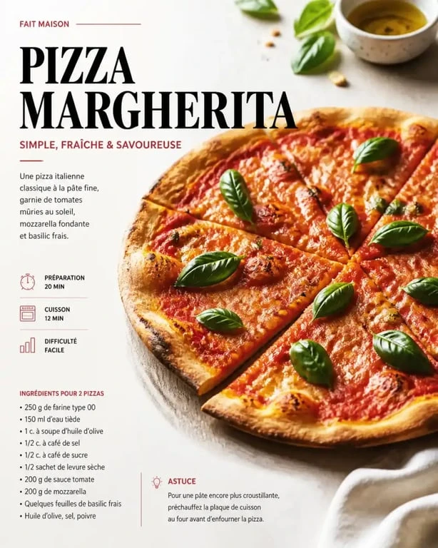 Recette pate a pizza fine maison croustillante