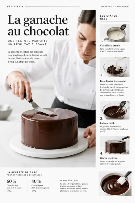 Technique de lissage d'une ganache pour sublimer un dessert maison