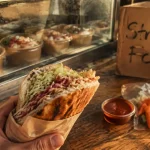 Noura street food : sandwich libanais rapide, pain croustillant et sauce