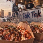 Tak Tak street food à La Rochelle, boîtes repas fumantes riz, poulet, kimchi
