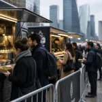 foodtruck la defense sur le parvis, déjeuner rapide