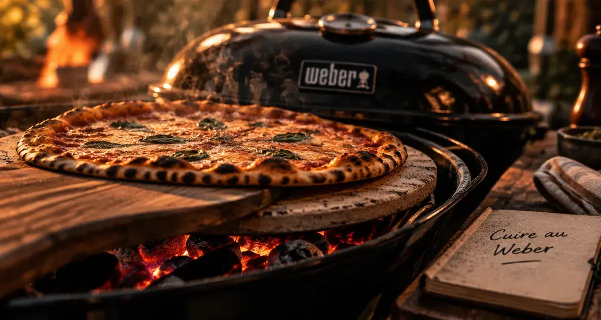 Four a pizza weber : pizza sur pierre, chaleur et confort