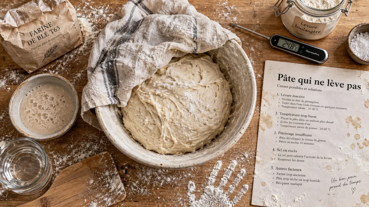 Pourquoi ma pâte à pain ne lève pas et comment y remédier : pâte qui ne gonfle pas