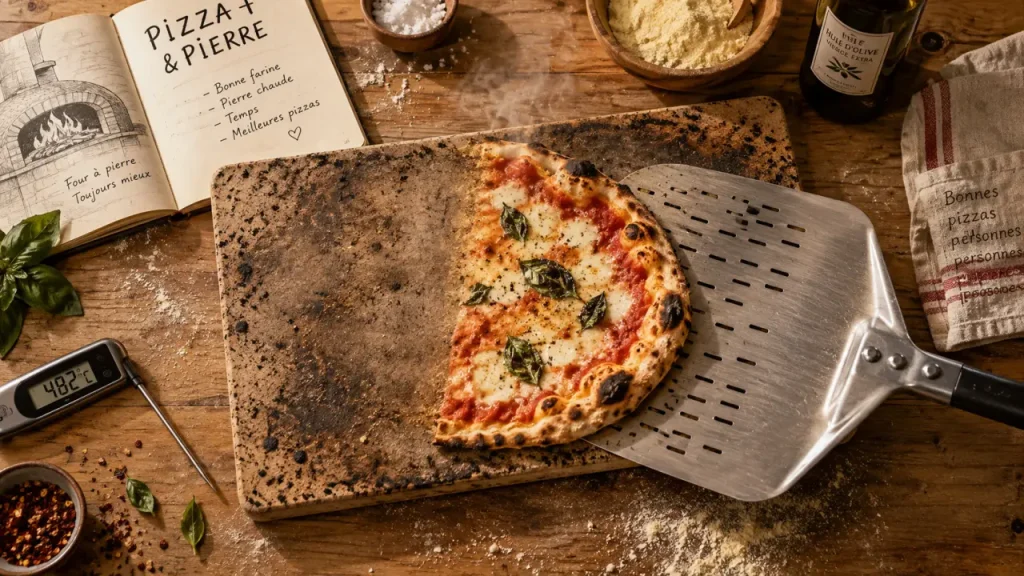 Pourquoi utiliser une pierre de cuisson pour la pizza : pierre préchauffée pour fond croustillant