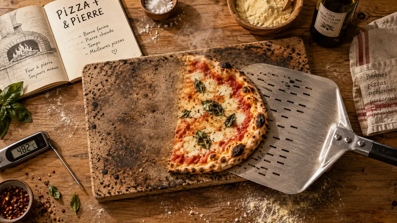 Pourquoi utiliser une pierre de cuisson pour la pizza : pierre préchauffée pour fond croustillant