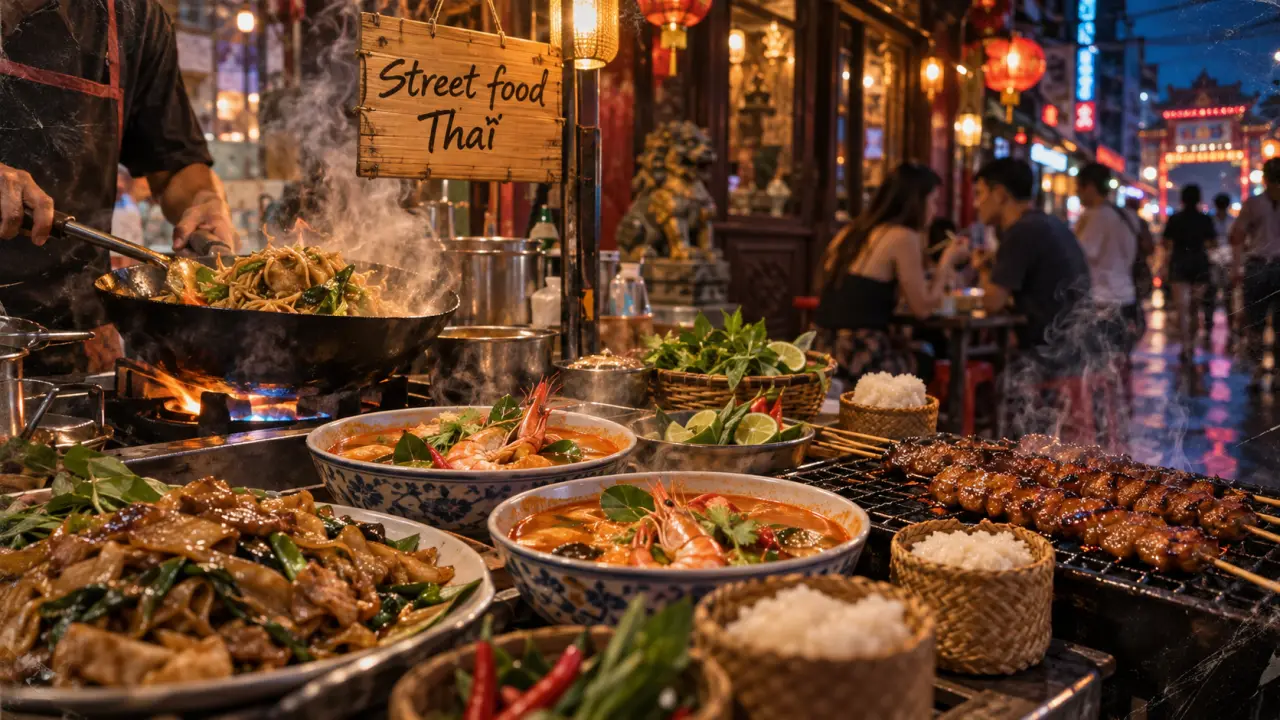 street food thailande à Yaowarat : wok, tom yum et nouilles
